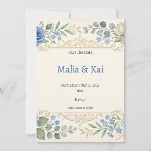 Tropische Monstera Save The Date