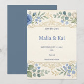 Tropische Monstera Save The Date (Vorne/Hinten)