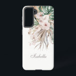Tropische Monstera und Orchid-Individuelle Name Samsung Galaxy Hülle<br><div class="desc">Lass uns die Tropical Monstera und Orchid Individuelle Name Phone Case! Mit diesem einzigartigen und auffälligen Accessoire verleihen Sie Ihrem Handy einen personalisierten Stil. Es ist auf einer weißen Basis gefertigt und verfügt über atemberaubende Aquarellfarben, handgemalte Monstera, Pampas-Gras und tropische weiße Orchideen. Aber das ist noch nicht alles - Sie...</div>