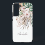 Tropische Monstera und Orchid-Individuelle Name Samsung Galaxy Hülle<br><div class="desc">Lass uns die Tropical Monstera und Orchid Individuelle Name Phone Case! Mit diesem einzigartigen und auffälligen Accessoire verleihen Sie Ihrem Handy einen personalisierten Stil. Es ist auf einer weißen Basis gefertigt und verfügt über atemberaubende Aquarellfarben, handgemalte Monstera, Pampas-Gras und tropische weiße Orchideen. Aber das ist noch nicht alles - Sie...</div>