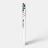 Tropische Monstera und Orchid-Individuelle Name Samsung Galaxy Hülle (Linke Seite)