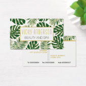 Tropische Monstera- und Palmpalmen-Blätter aus Grü (Schreibtisch)