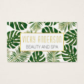 Tropische Monstera- und Palmpalmen-Blätter aus Grü (Vorderseite)