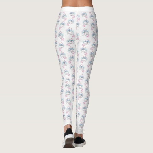 Tropische Mops Leggings (Rückseite)