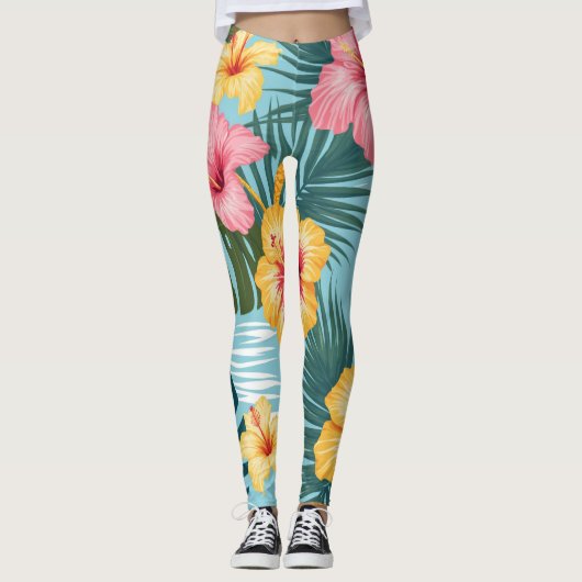 Tropische Motive Leggings (Vorderseite)