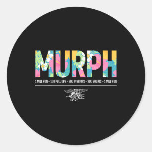 Tropische Murpher-Gedächtnisfeier: Wod Military G Runder Aufkleber