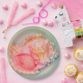 Tropische Muschel Pappteller (Party)