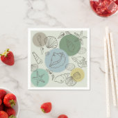 Tropische Muscheln am Strand Serviette (Beispiel)