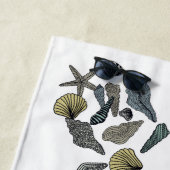 Tropische Muscheln am Strand Strandtuch (Beispiel)