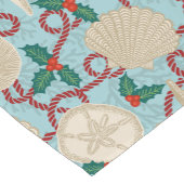 Tropische Muscheln an der Weihnachtsküste - Aqua Kurzer Tischläufer (Ecke)