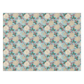 Tropische Muscheln an der Weihnachtsküste - Aqua Tischdecke (Vorderseite (Horizontal))