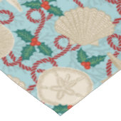 Tropische Muscheln an der Weihnachtsküste - Aqua Tischdecke (Schrägansicht)