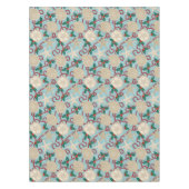 Tropische Muscheln an der Weihnachtsküste - Aqua Tischdecke (Vorderseite)