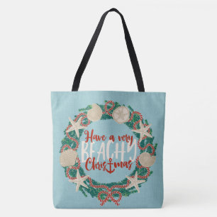Tropische Muscheln an der Weihnachtsküste umkehrba Tasche