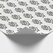 Tropische Muscheln Geschenkpapier (Ecke)