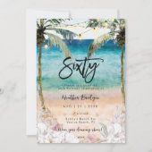 Tropische Muscheln zum 60. Geburtstag Einladung (Vorderseite)