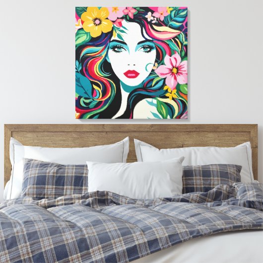 Tropische Muse Leinwanddruck (Insitu (Schlafzimmer))