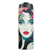 Tropische Muse Thermosbecher (Vorderseite)