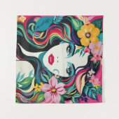 Tropische Muse Wandteppich (Vorderseite (Horizontal))