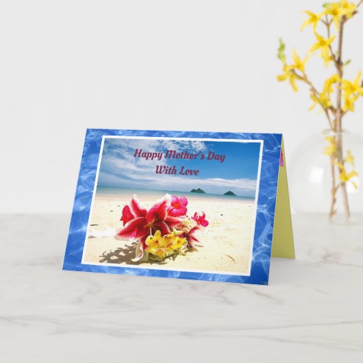 Tropische Muttertagskarte Karte (Gelbe Blume)