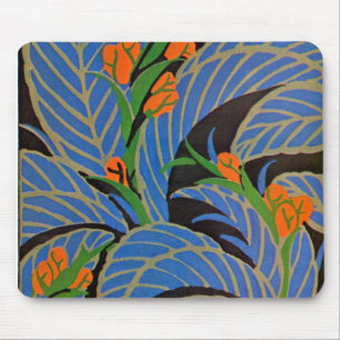 Tropische Nacht im Art Deco-Stil des Seguy - Mouse Mousepad