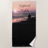 Tropische Nächte Sonnenuntergang Badetuch (Vorderseite)