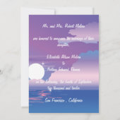 Tropische Nachthochzeit Einladung (Rückseite)