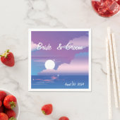 Tropische Nachthochzeit Serviette (Beispiel)