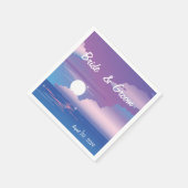 Tropische Nachthochzeit Serviette (Ecke)