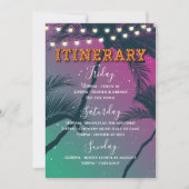 Tropische Nachtkarte Einladung (Vorderseite)