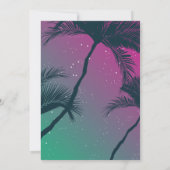 Tropische Nachtkarte Einladung (Rückseite)