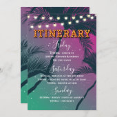 Tropische Nachtkarte Einladung (Vorne/Hinten)