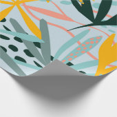 Tropische nahtlose Textur mit Blätter aus Palmen, Geschenkpapier (Ecke)