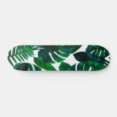 Tropische Natur Monstera Aquarellmalerei, Bota Skateboard (Horizontal)