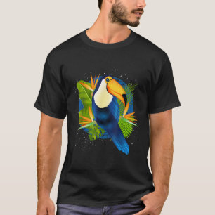 Tropische Natur Tree Blätter Toucan T-Shirt