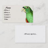 Tropische Naturschutzkarte für Papageienvögel Visitenkarte (Vorne/Hinten)