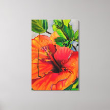 Tropische Neon Hibiskus Blume