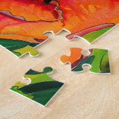 Tropische Neon Hibiskus Blume Puzzle (Seite)