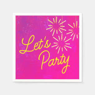 Tropische Neon-Miami-Junggesellinnenabschiedsparty Serviette
