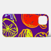 Tropische Neonfruchtmuster Case-Mate iPhone Hülle (Rückseite (Horizontal))