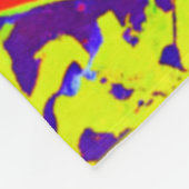 Tropische Neonfruchtmuster Fleecedecke (Ecke)