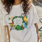Tropische niedliche exotische Papageien T-Shirt