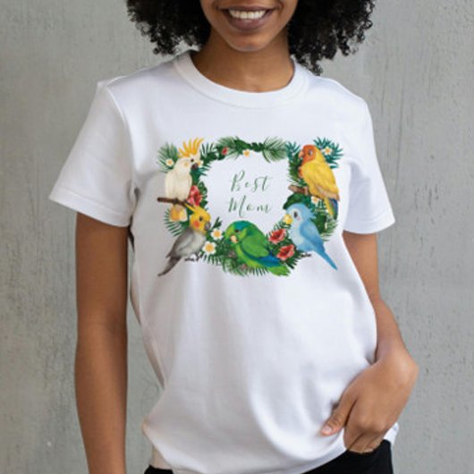 Tropische niedliche exotische Papageien T-Shirt