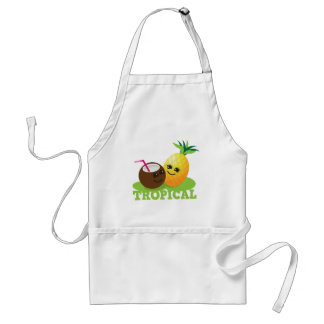 TROPISCHE niedliche Kawaii Kokosnuss und Ananas Schürze