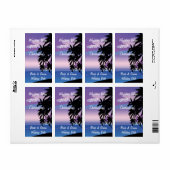 Tropische Night Wedding Wine Label (Vorne)