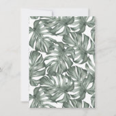 Tropische Oase Moderne Palmblattdrähte Einladung (Rückseite)