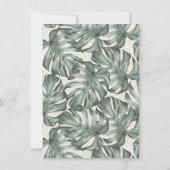 Tropische Oase Moderne Palmblattdrähte Einladung (Rückseite)