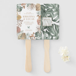 Tropische Oase Monstera Hochzeit in Urlaubsort Fächer