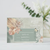 Tropische Oase Palmblattkarten UAWG RSVP Karte (Stehend Vorderseite)