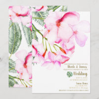Tropische Oase Rosa Grünhawaiianische Blumenhochze